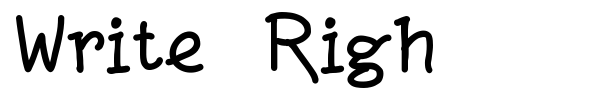 Write Righ font preview